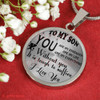 To My Son Luxury Necklace: Idea Birthday Gift For Son, "You Are Strength, You Are My Life, You Are My Everything"334SO