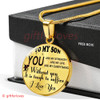 To My Son Luxury Necklace: Idea Birthday Gift For Son, "You Are Strength, You Are My Life, You Are My Everything"334SO