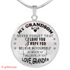 To My Grandson Luxury Necklace: Grandson And Grandpa Necklace "Never Forget That I Love You"261GSO