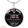 To My Son Luxury Necklace: Idea Gift For Son On Birthday " Never Forget That I Love You"203SS