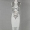 2020 New Autumn High Quality White Black Sleeveless Deep V-neck Sequins Hollow Bandage Dress Nightclub Party Christmas Dress 2020 New Autumn High Quality White Black Sleeveless Deep V-neck Sequins Hollow Bandage Dress Nightclub Party Christmas Dress