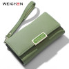 WEICHEN Wristband Women Clutch Wallet Trifold Many Department Wallets Female Purse Lady Purses Coin Pocket Card Holder Carteras