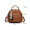 Vintage Women Soft Pu Leather Backpack Designer Women Multi-function Anti Theft Small Backpack Purse Female Ladies Shoulder Bag