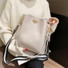 HISUELY Hot Sale New Women PU Leather Handbags Fashion Designer Black Bucket Vintage Shoulder Bags Messenger Bag High Quality