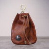 Vintage 100% Genuine Leather Coin Purse Men Women Small Mini Wallet Amekaji Wallets Change Purse DrawString New Key Holder Pouch