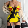Character Print Sexy Bandage Dress Women Spaghetti Strap Sleeveless Hollow Out Lace Up Party Bodycon Mini Dress Clubwear Vestido Character Print Sexy Bandage Dress Women Spaghetti Strap Sleeveless Hollow Out Lace Up Party Bodycon Mini Dress Clubwear Vestido