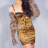 PATENT LONG GLOVES Unisex Faux Leather Shine Black Balloon Puff Sleeves Large 70cm WPU146
