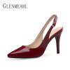 Women Pumps High Heels Shoes Leather Spring Party Shoes Woman Pointed Toe Office Lady Dress Shoes Brand Thin Heel Plus Size 2019