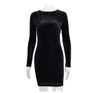 Cryptographic Fashion velvet dress long sleeve night club party dress women slim autumn winter dress 2020 sexy bodycon dresses