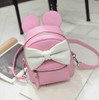 2020  Fashion New Women Backpacks Quality PU Leather Women Shoulder Bag Sweet Girl Travel bag Big ear bow children's school bags