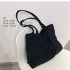 Canvas Corduroy Shoulder Shopping Bags for Women shopper daily Handbag Female Environmental Storage Reusable Foldable Totes Bags