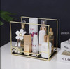 Nordic Rotating Cosmetic Desktop Storage Box Transparent Makeup Organizer 2 Tiers Glass Tray Dressing Table Finishing Rack