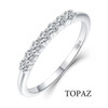 Kuololit 100% Natural Moissanite Topaz Gemstones Ring for Women Solid 925 Sterling Silver  Wedding Band Ring Gifts Fine Jewelry
