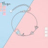 Thaya Silver Plated Bracelet Carp Bracelet White Crystal Zircon Thin Chain Dainty Bracelets Bangle 19cm For Women Fashion Jewelr