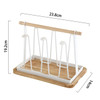 Wrought Iron Drain Cup Holder 6 Hooks Glass Cup Storage Rack Living Room Cups Organizer Shelf Kitchen Tools Home Accessories
