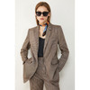 AMII Minimalism Autumn Vintage Women's Suit Olstyle Plaid Lapel Autumn Coat Causal High Waist Female Pants 12030294