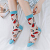 Transparent Socks Embroidery Flower Socks for Women Fruit Sox Girls Female Fashion Harajuku Casual Floral Socks 35-44 Hot Sale