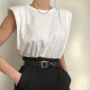 MIOFAR Loose Solid Chic Casual Blouses Black 2020 Summer Sleeveless Top Female O Neck White Women Blouse Shirt Ladies Streetwear