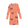 MIOFAR 2020 Summer Party Clubwear Skinny Orange Leopard Mini Dresses Butterfly Print Mesh Sexy Bodycon Dress Women Long Sleeve