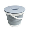 5L Folding Fishing Bucket with Lid Collapsible Silicone Plastic Kitchen Outdoor Camping Garden Portable Water Bucket Car Travel