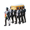 1:64 High Simulation Plastic Ghana Funeral Coffin Dancing Pallbearer Team Model Exquisite Workmanship Action Figure Car Decor