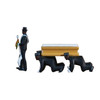 1:64 High Simulation Plastic Ghana Funeral Coffin Dancing Pallbearer Team Model Exquisite Workmanship Action Figure Car Decor