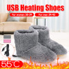 Soft Winter Electric Heating Shoes Foot Warmer Shoes USB Battery Rechargeable Snow  Boots Washable Electric Shoes Skiing Boot