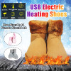 Winter USB Heating Electric Foot Warmer Shoes Washable Electric Heat Slipper Foot Heating Pad Warmer Cushion Soft Skiing Boot