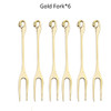 7 Pcs Swan Fruit Base Holder Forks Set Stainless Steel Salad Dessert Forks Coffee Spoon Cake Tableware Zero Waste Flatware