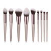 10pcs/set Champagne makeup brushes