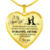 To My Gorgeous Wife Luxury Necklace: My Heart Beats Only For Your Love Life With You Feels Like A Fairytale So Beautiful And Pure Let Us Live In This World Of Love Forever I Love You 500WSO