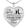 To My Gorgeous Wife Luxury Necklace: My Heart Beats Only For Your Love Life With You Feels Like A Fairytale So Beautiful And Pure Let Us Live In This World Of Love Forever I Love You 500WSO