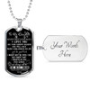 To My Daughter Dog Tag: Never Foget How Much I Love You  18DABS