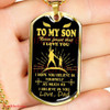 To My Son Dog Tag: Father And Son Dog Tag, Never Forget That I Love You 7SBG