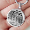 To My Boyfriend Luxury Necklace: Necklace For Boyfriend, Valentine Gift For Boyfriend, Unique Gift For Boyfriend 558BO
