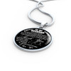 To My Husband Luxury Necklace: Unique Gift For Husband, Necklace For Husband, Valentine Gift For Husband 553HS