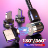 Magnetic Cable Fast Charging Micro USB Type C Charging Cable For iPhone 11 XR 7 Samsung S9 S10 Fast Magnet Phone Cables 1M/2M
