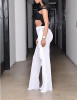 Sexy sheer side ruffle bikini swimwear coverup pant
