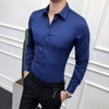 Long Sleeve Solid Formal Business Shirt Slim Fit
