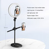 Monopod Mount Bracket with LED Ring Flash Light Lamp Tabletop Stand Tripods with Mobile Phone Holder Overhead shot For Nail art