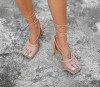 Mesh Lace-up Heels