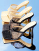 Mesh Square Toe Heels