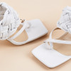 Quilted Square Toe Sandals