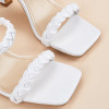Quilted Square Toe Sandals