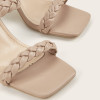 Quilted Square Toe Sandals