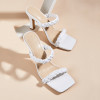 Quilted Square Toe Sandals