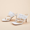 Quilted Square Toe Sandals
