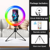 Orsda 10 inch RGB Ring Light tripod LED Ring Light Selfie Ring Light with Stand RGB 26 colors video light For Youtube Tik Tok