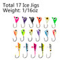 Ice Fishing Rod and Reel Combo, 5BB Ice Fishing Spinning Reel, 2.1ft Ice Fishing Rod with Ice Jigs, Spinners, Spoons, Soft Lures, Lines and Floats