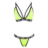 Fashion Letter Patchwork Transparent Bra